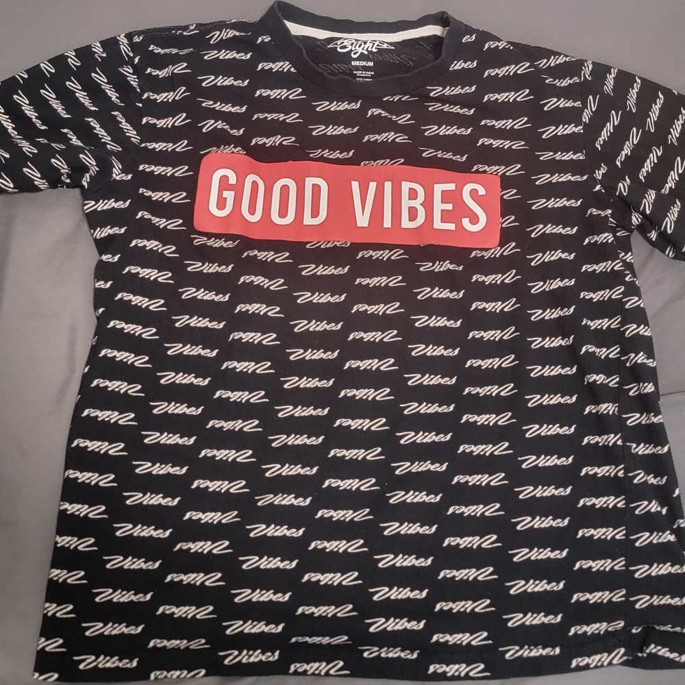 Eighty Eight Black 'Good Vibes' Tshirt Size M